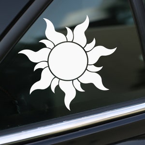 Tangled Sun decal, Car Decal, wall decal, laptop stickers, Vinyl Decal, Stickers, Gifts, For Her, For Him