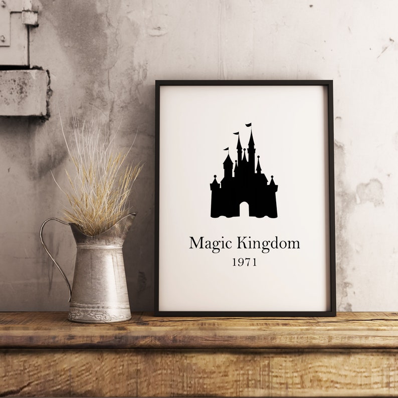 Magic Kingdom Wall Art Disney Decor Disney Wall Art Disney Etsy