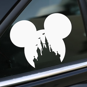 Castle Mouse Decal, Car Decal, wall decal, laptop stickers, Vinyl Decal, Stickers, Gifts, For Her, For Him