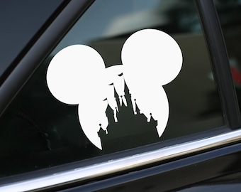 Calcomanía de ratón de castillo, calcomanía para auto, calcomanía de pared, calcomanías para laptop, calcomanía de vinilo, calcomanías, regalos, para ella, para él