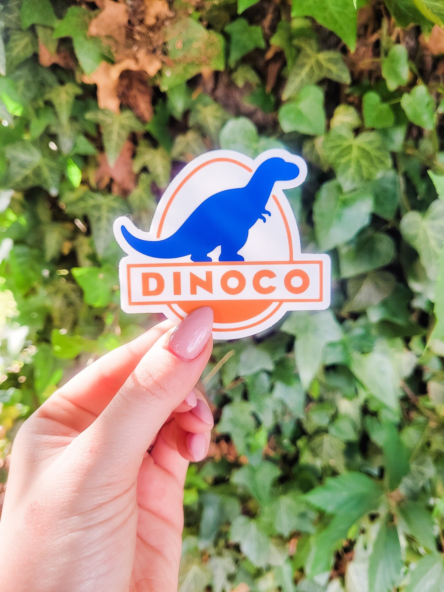 Dinoco Racing Flags Dinoco Logo Sticker