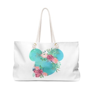 Mouse Bag, Magic Kingdom Weekender Bag, Beach Bag, Oversized Bag, Gifts for Her, Vacation Bag, Canvas