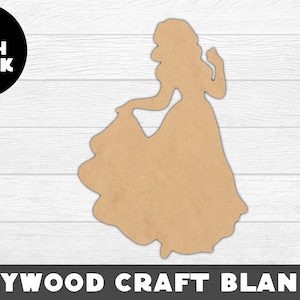 Snow White Wood Shape, Unfinished Wood, Craft Wood, Wood Cutout,  Laser Cut, Craft Supply, Wood Pieces, Wood Blanks, for Crafts