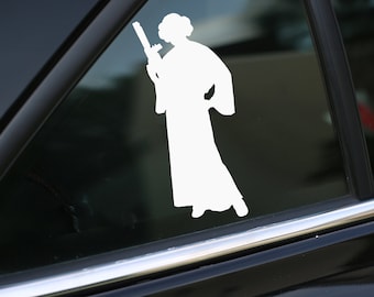 Calcomanía de Leia, calcomanía de Star Wars, calcomanía para auto, calcomanía de pared, calcomanías para laptop, calcomanía de vinilo, calcomanías, regalos, para ella, para él