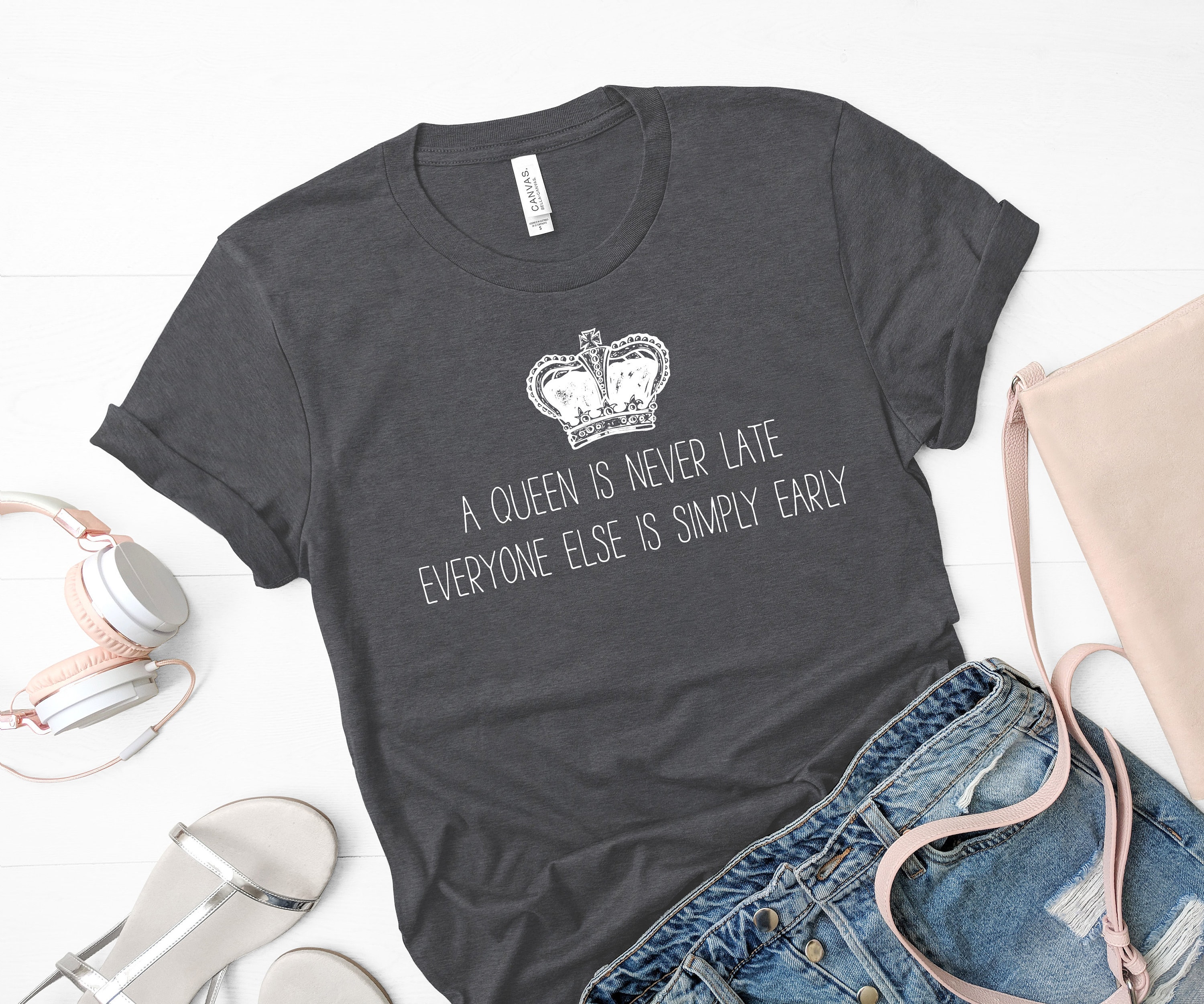 Disney Princess Diaries Shirt A Queen Is Never Late Everyone Etsy