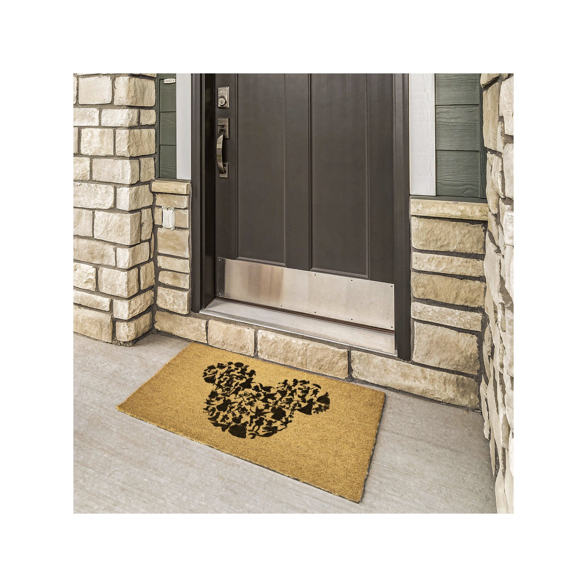 Black Front Door Mat Etsy