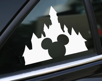 Calcomanía de castillo, calcomanía de ratón, calcomanía para auto, calcomanía de pared, calcomanías para laptop, calcomanía de vinilo, calcomanías, regalos, para ella, para él