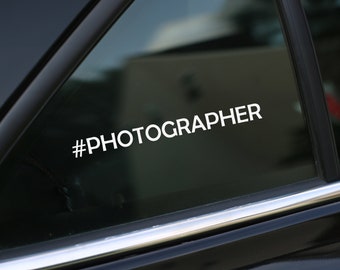 Photographer Decal, Photography Gift For Him or Her, Sticker for Car or Laptops, Vinyl Decal, Stickers, Gifts, For Her, For Him