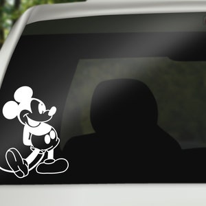 Mouse Walking Decal, Mickey Mouse, Car Decal, wall decal, laptop stickers, Vinyl Decal, Stickers, Gifts, For Her, For Him