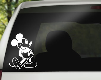 Mouse Walking Decal, Mickey Mouse, Car Decal, wall decal, laptop stickers, Vinyl Decal, Stickers, Gifts, For Her, For Him