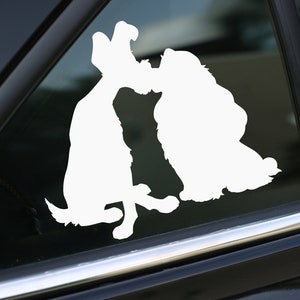 Lady and The Tramp Decal, Car Decal, wall decal, laptop stickers, Vinyl Decal, Stickers, Gifts, For Her, For Him