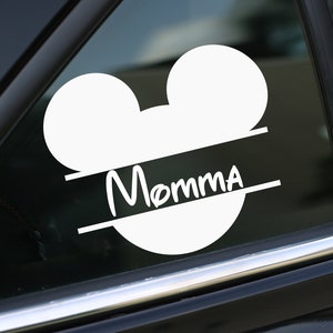 Custom Name Mouse Decal, Mickey Mouse, Car Decal, wall decal, laptop stickers, Vinyl Decal, Stickers, Gifts, For Her, For Him