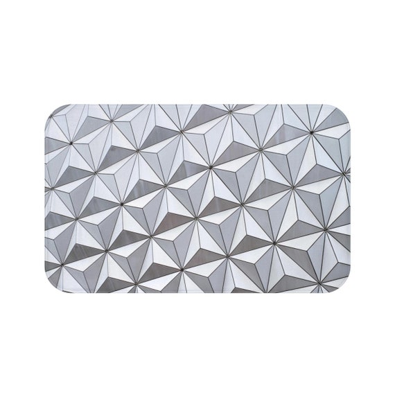 Epcot Bath Mat Disney Bathroom Decor Spaceship Earth Gift Etsy