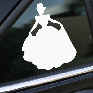 Cinderella Aufkleber, Prinzessin Aufkleber, Auto Aufkleber, Wandaufkleber, Laptop Aufkleber, Vinyl Aufkleber, Aufkleber, Geschenke, für Sie, für Ihn