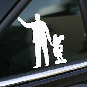 Walt and Mouse sticker, auto sticker, muur sticker, laptop stickers, vinyl sticker, stickers, cadeaus, voor haar, voor hem