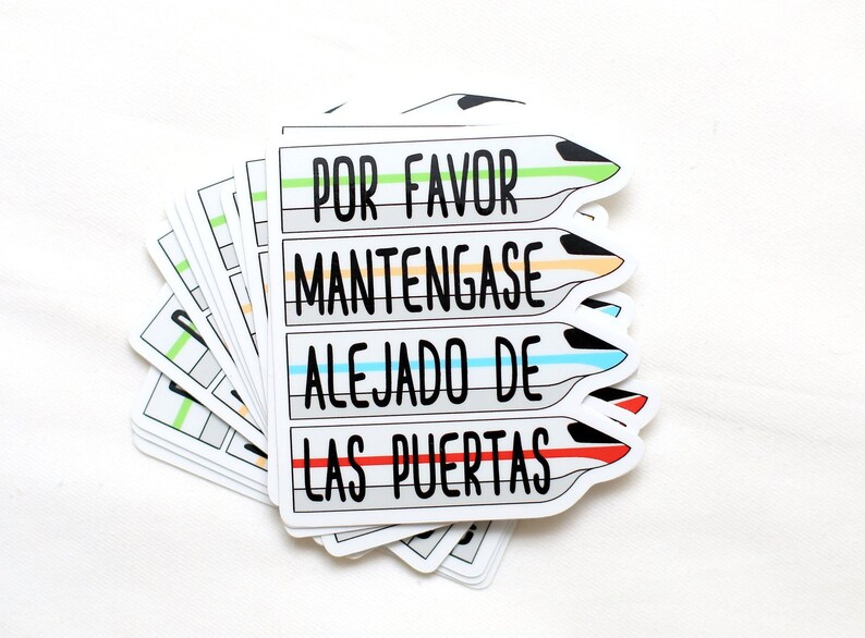 Monorail Sticker Por Favor Mantengase Alejado De Las Puertas Etsy