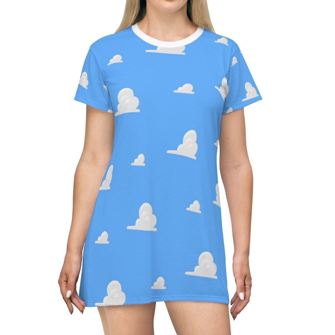 Cloud Dress, Toy Story Dress, Dress, Skater Dress, Tee Shirt Dress