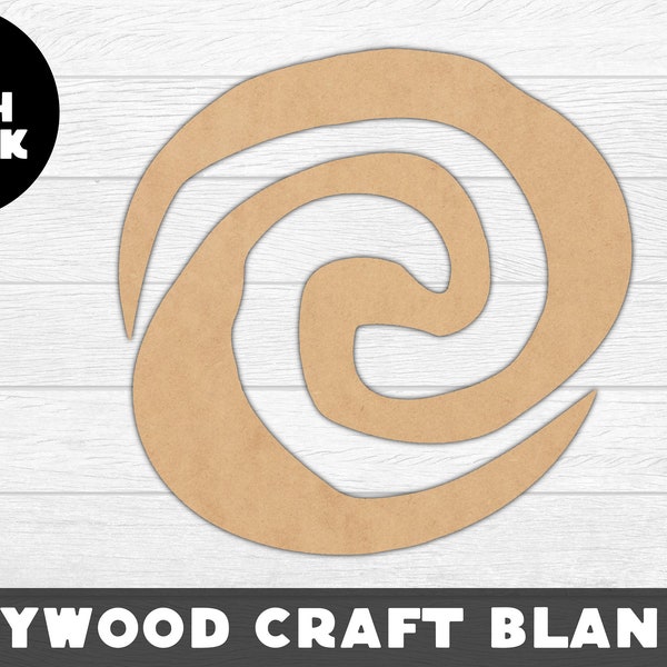 Moana Wood Shape, Te Fi Ti, Unfinished Wood, Craft Wood, Wood Cutout,  Laser Cut, Craft Supply, Wood Pieces, Wood Blanks, for Crafts