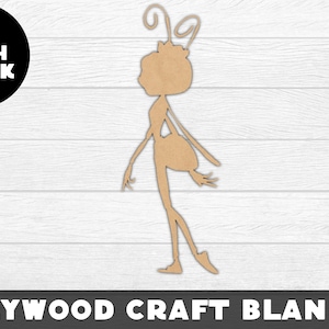 Princess Atta Wood Shape, A Bug&#39;s Life, Unfinished Wood, Craft Wood, Wood Cutout,  Laser Cut, Craft Supply, Wood Pieces, Wood Blanks