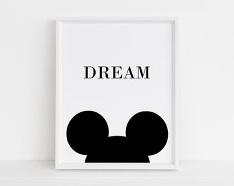 Mouse Dream Wall Art, Decor, Wall Art, Gifts, Home Decor, Print, Printable Wall Art, Digital Download, Wall Decor, Art Print