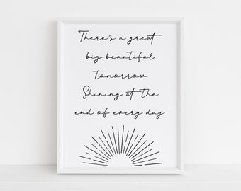 Great Big Beautiful Tomorrow Wall Art, Carousel of Progress Decor, Wall Art, Gifts, Home Decor, Print, Printable Wall Art, Wall Decor