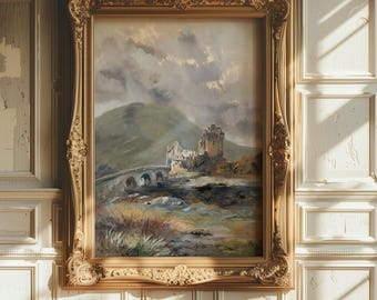 Oil Painting of Eilean Donan Castle Scotland | Fine Art Print of Original Oil Painting by K. Durkin | Scottish Scenery