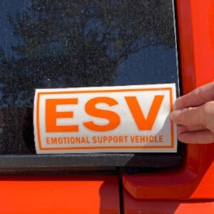 ESV Emotional Support Vehicle decal