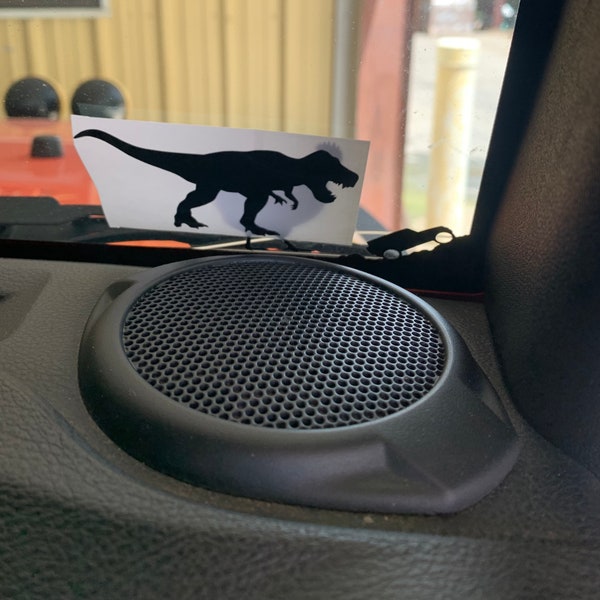 T-rex windshield decal