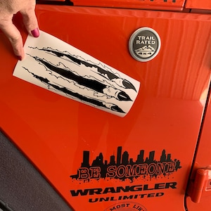 Claw mark decal