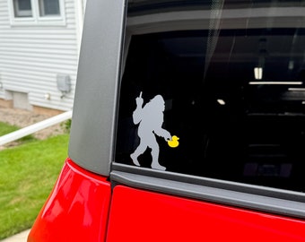 Grey Sasquatch duck thief