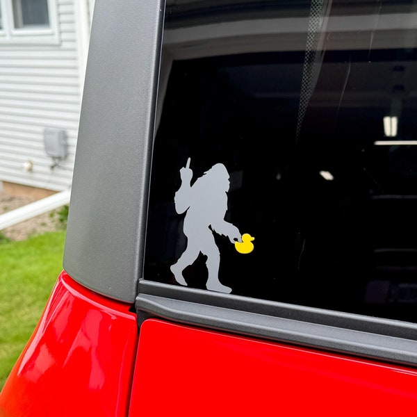 Grey Sasquatch duck thief