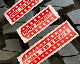 Pull to Eject Lever Decal Set, Jeep Wrangler JK JKU