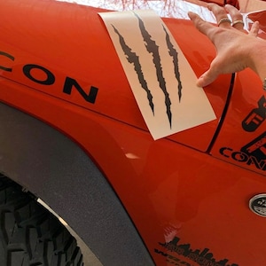 Claw mark decal