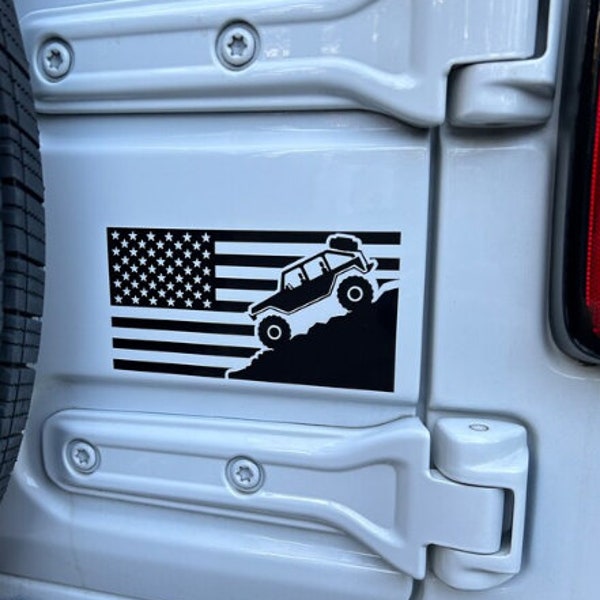 4x4 Vehicle American flag decal