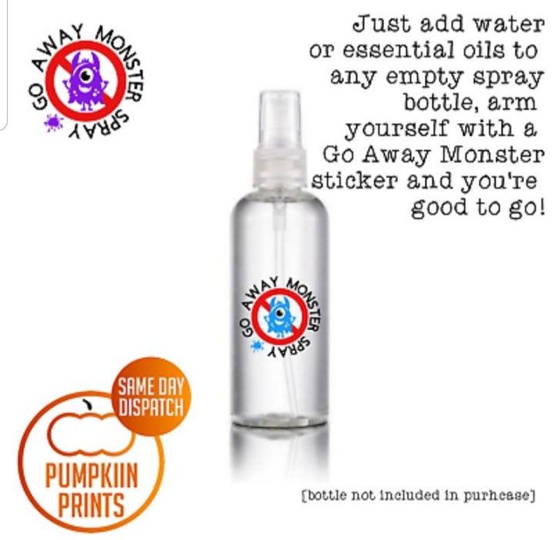 Go Away Monster Spray Bottle Decal sticker Only Children - Etsy