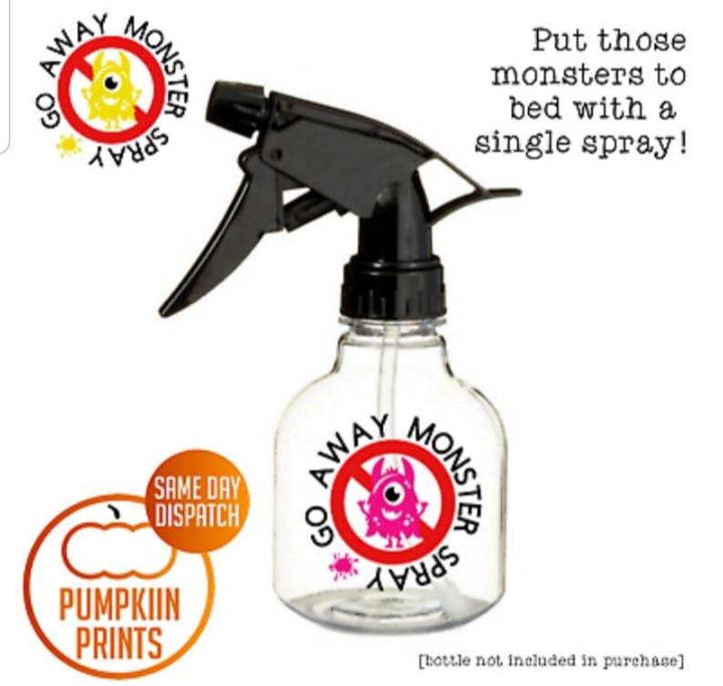 Go Away Monster Spray Bottle Decal sticker Only Children - Etsy