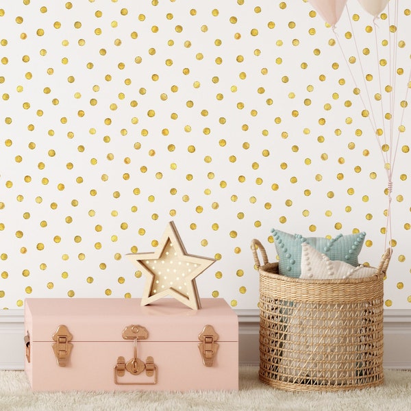 Removable Wallpaper Gold Etsy