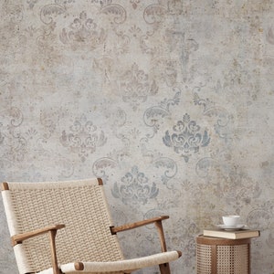 Vintage Damask Wallpaper Wall Mural - Retro Royal Ornament Removable - Victorian Antique Rococo Peel and Stick Self Adhesive Style CCM169