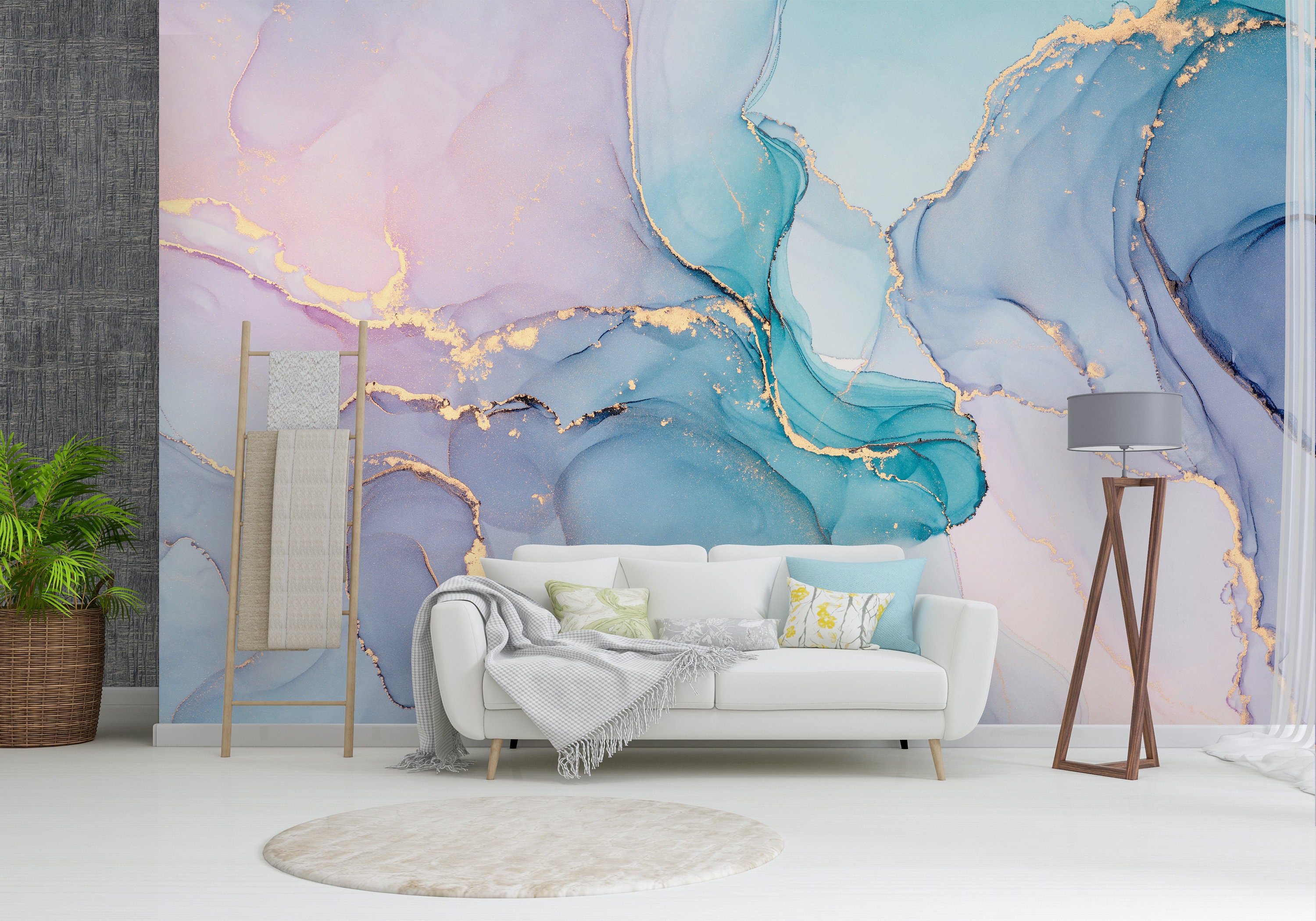 Blue Mural Wallpapers  Pastel & Dark Blue Wall Murals for Wall Decal