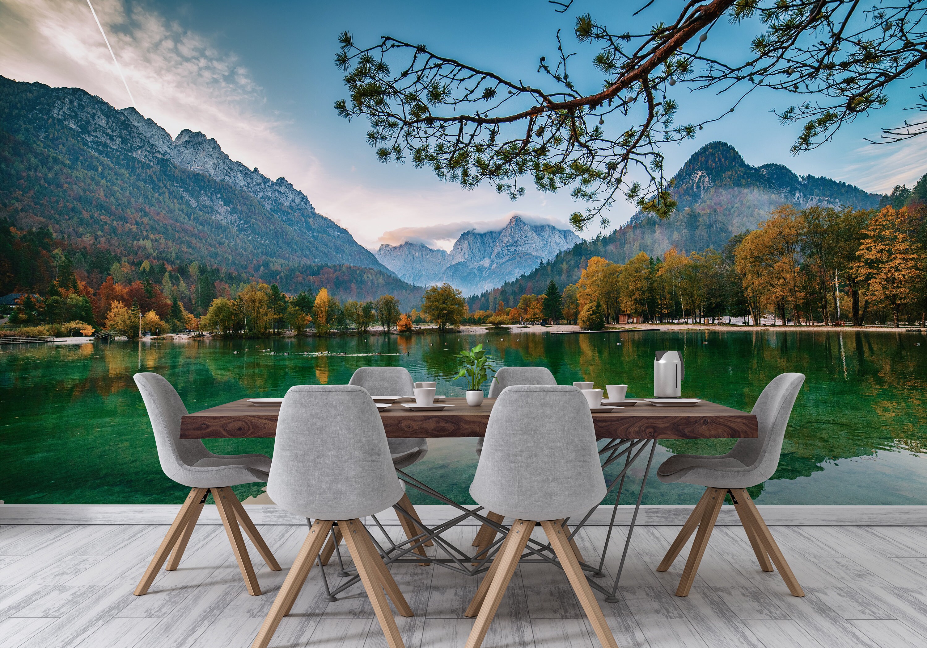 Mountain Lake Peel and Stick Wall Mural Authentic Landscape - Etsy