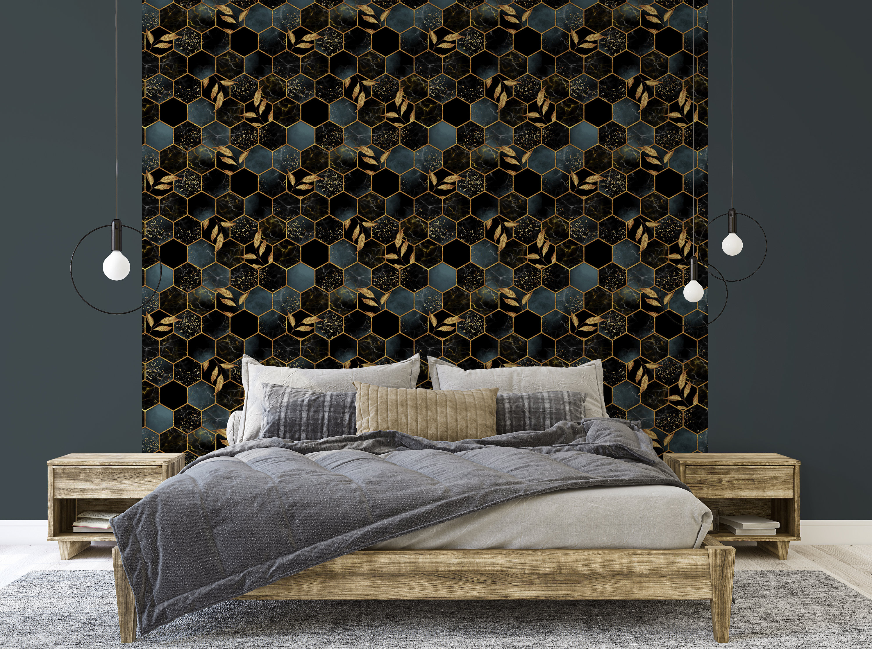 Dark Peel and Stick Wallpaper Self Adhesive Black Etsy