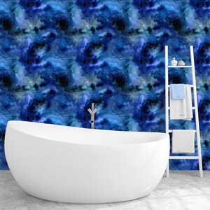 Magical Space Peel and Stick Wallpaper - Dark Blue Sky Wall Decal Print ...