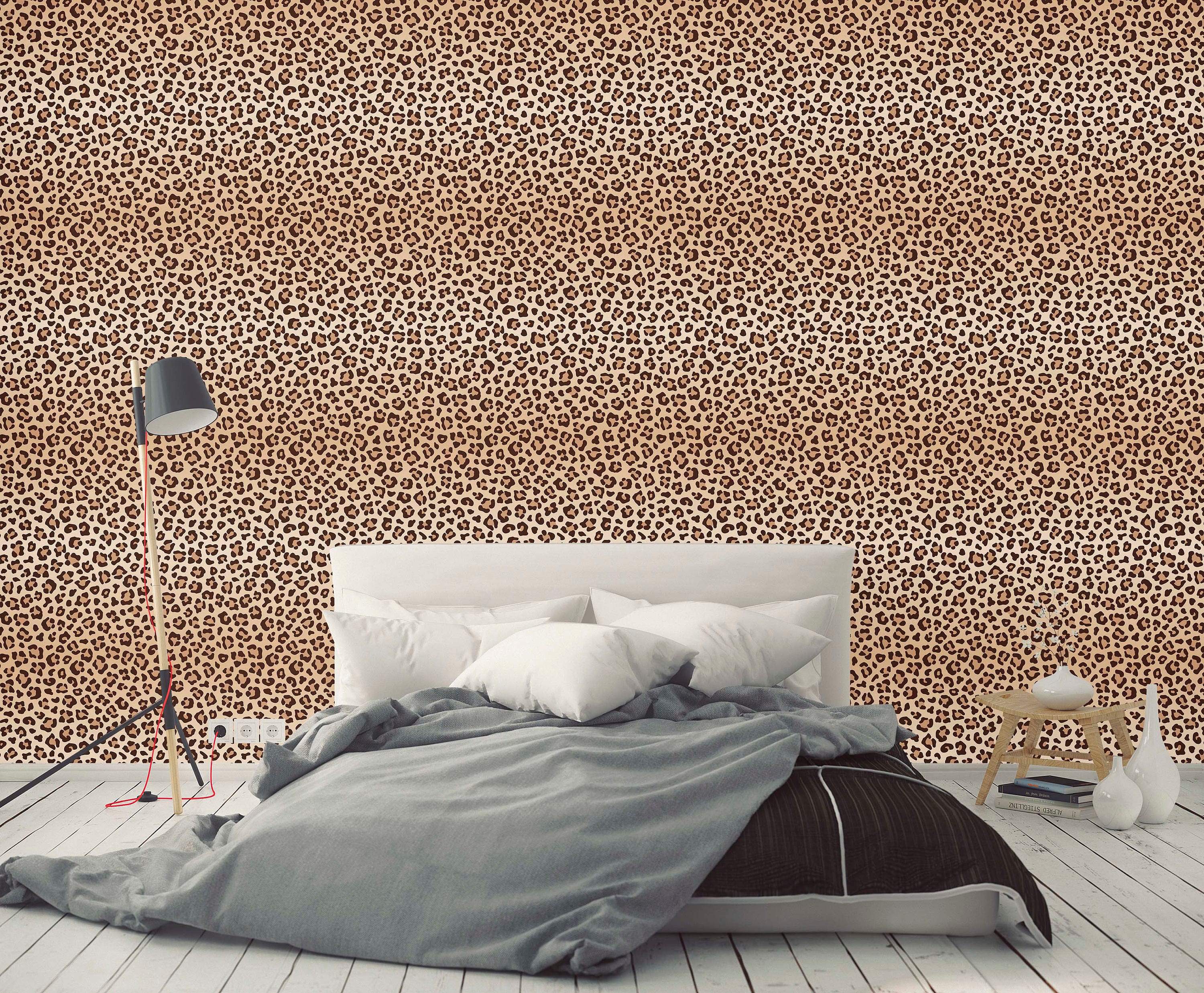 Leopard Spots Print Peel and Stick Wallpaper Self Adhesive Etsy Australia