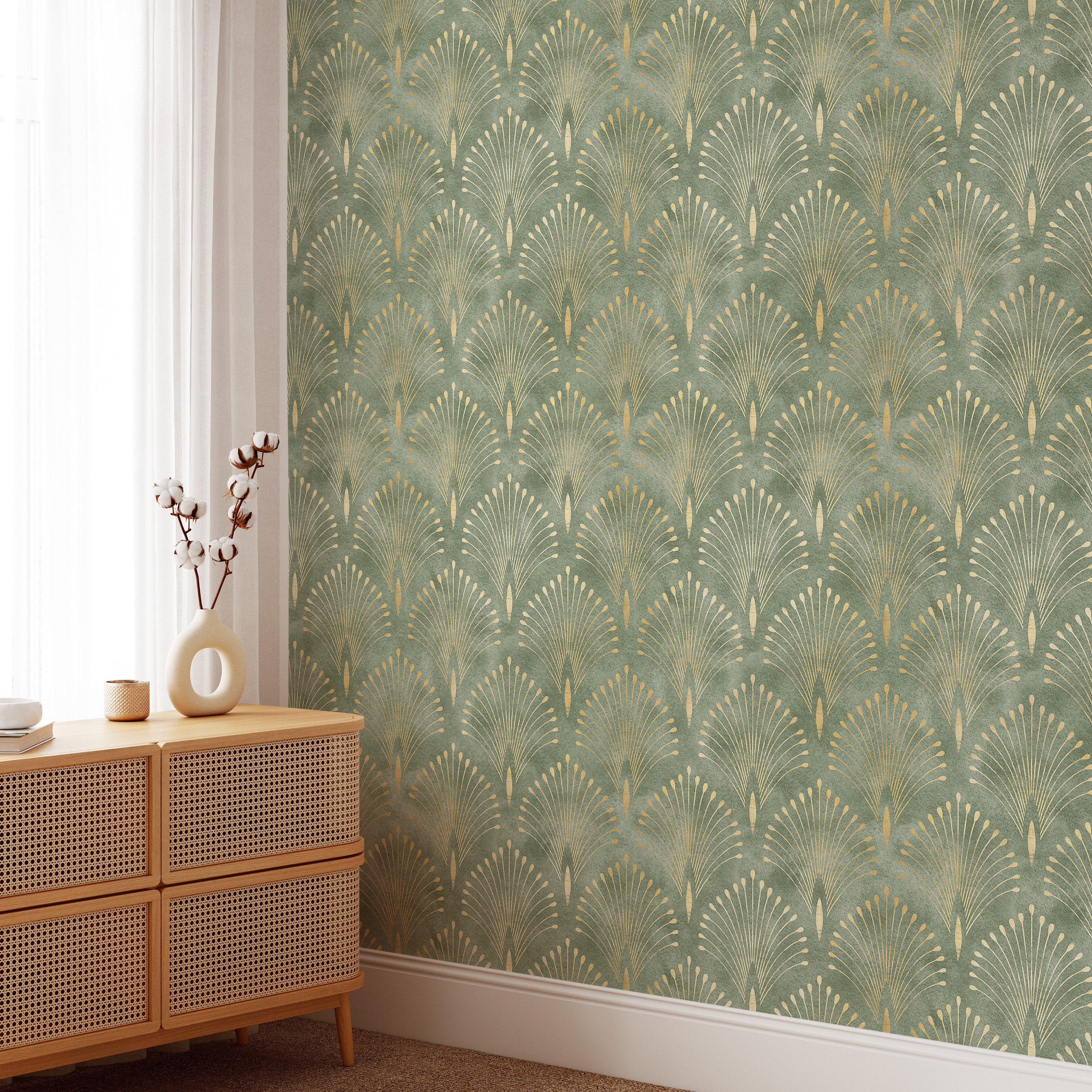 NuWallpaper Breezy Green Peel and Stick Wallpaper NU4371  The Home Depot