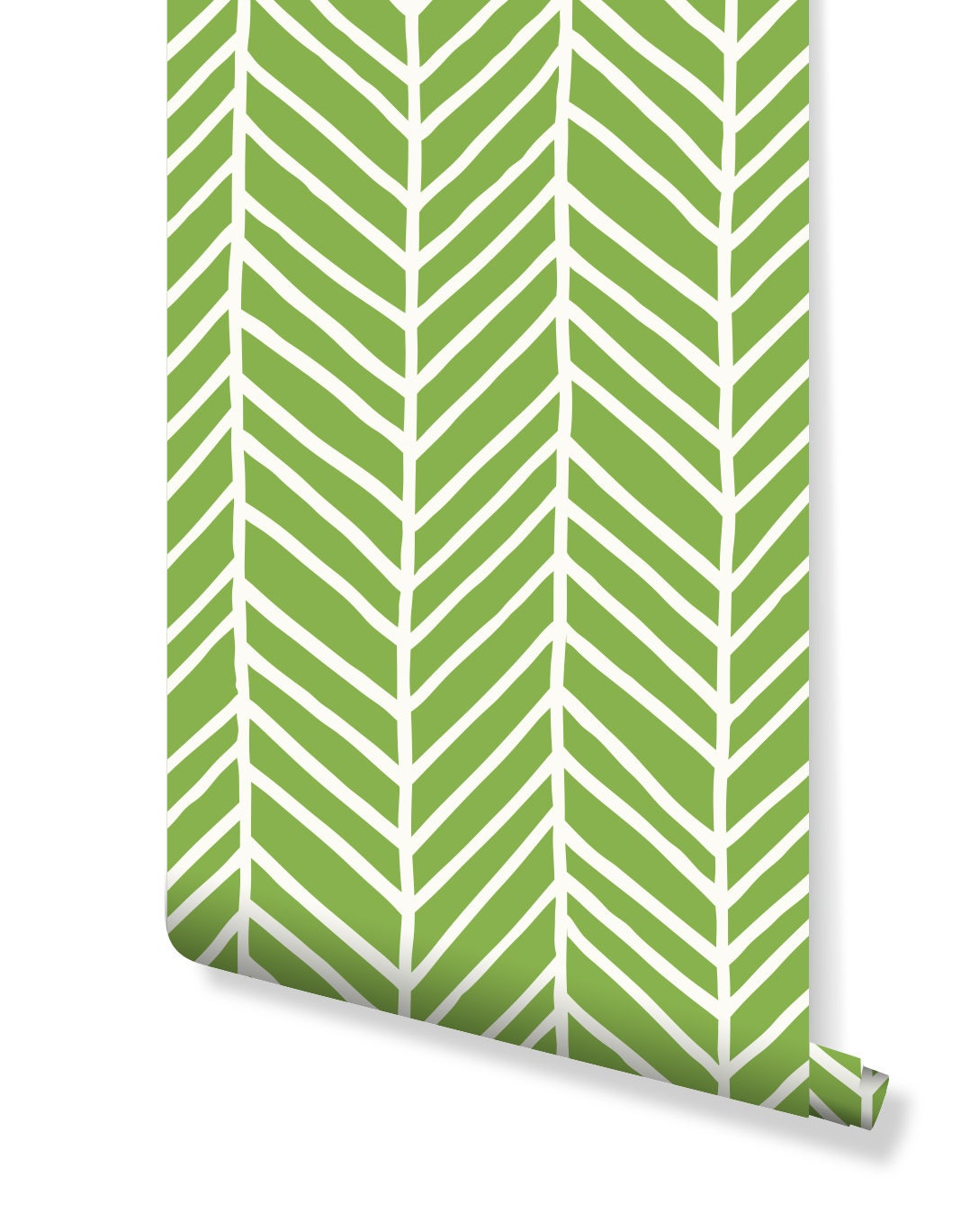 Green Herringbone Removable Wallpaper Chevron Self Adhesive | Etsy