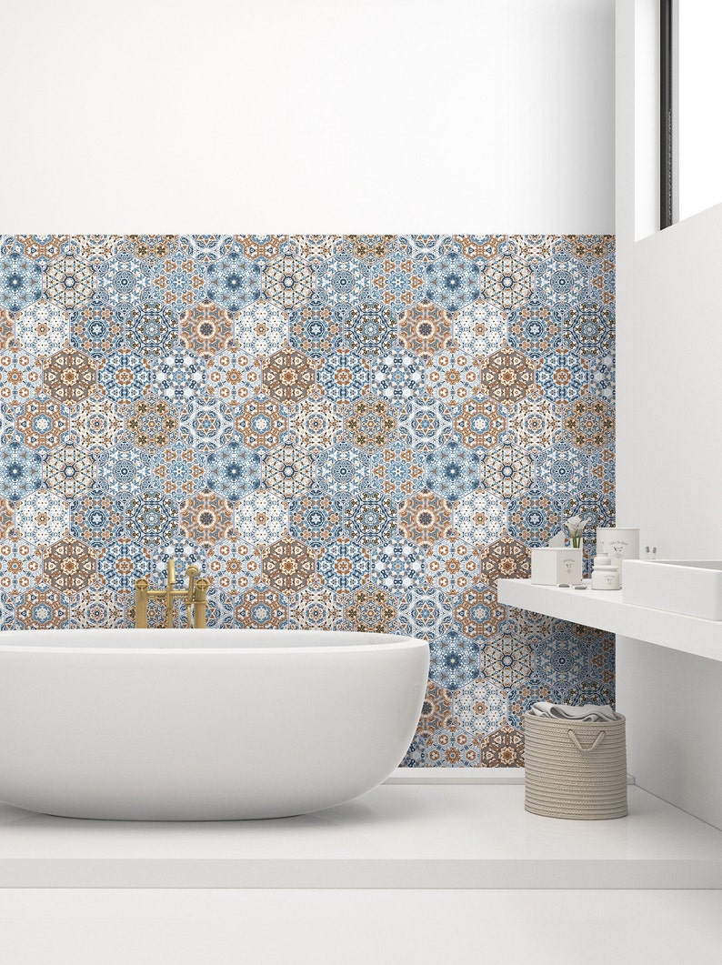 Peel and Stick Moroccan Wallpaper Temporary Oriental Pattern Etsy