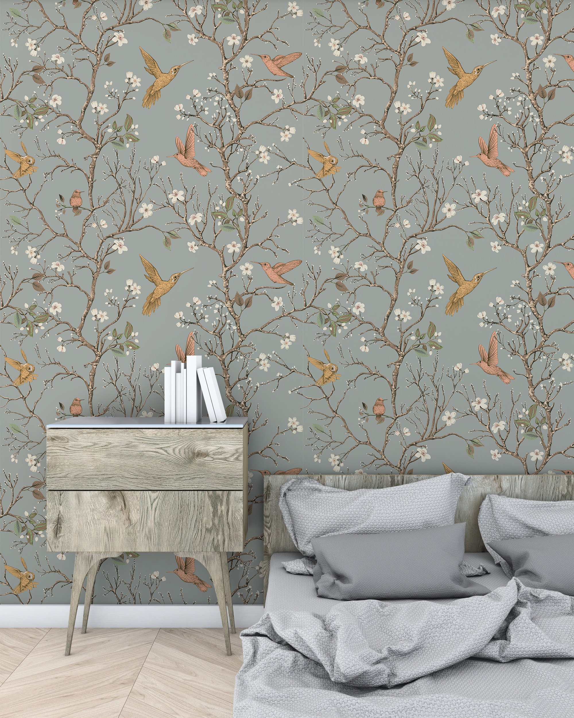 Hummingbird Peel and Stick Wallpaper Self Adhesive Chinese - Etsy