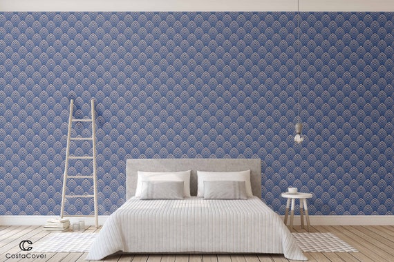 Temporary Removable Art Deco Wallpaper With Geometric Classic Etsy