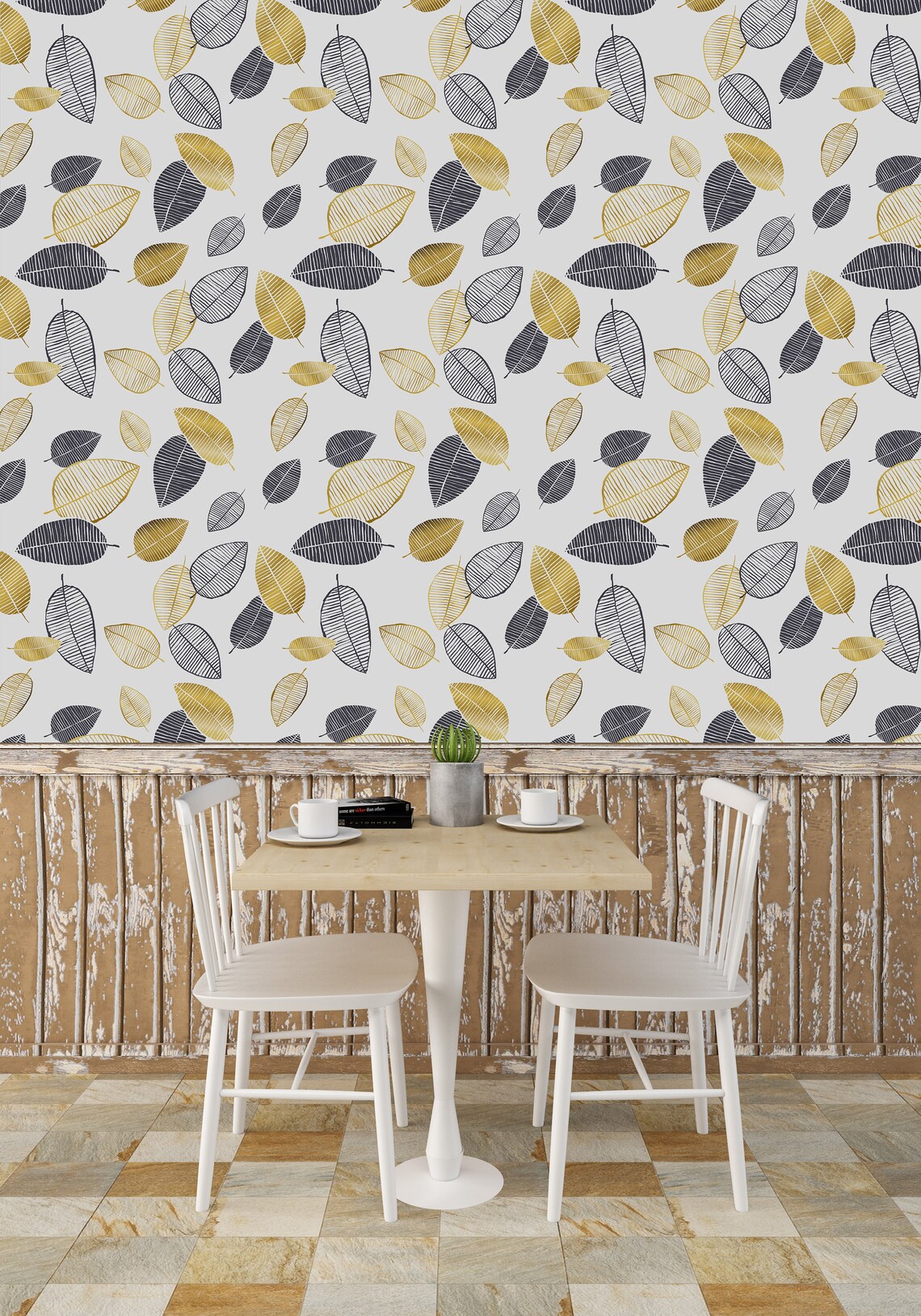 Peel and Stick Falling Leaves Wallpaper Self Adhesive Etsy Israel