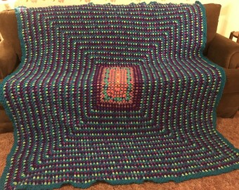 Grape Fizz, pool, wildflower, amethyst afghan blanket bedspread